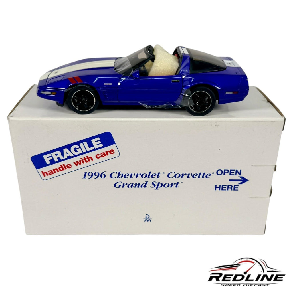 🦅🦅Danbury Mint 1996 Corvette Grand Sport Coupe Admiral Blue 1:24 C2🦅🦅