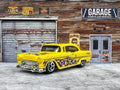 🔥🔥🔥Hot Wheels 2006 '55 Chevy Yellow Purple Flames C1🔥🔥🔥