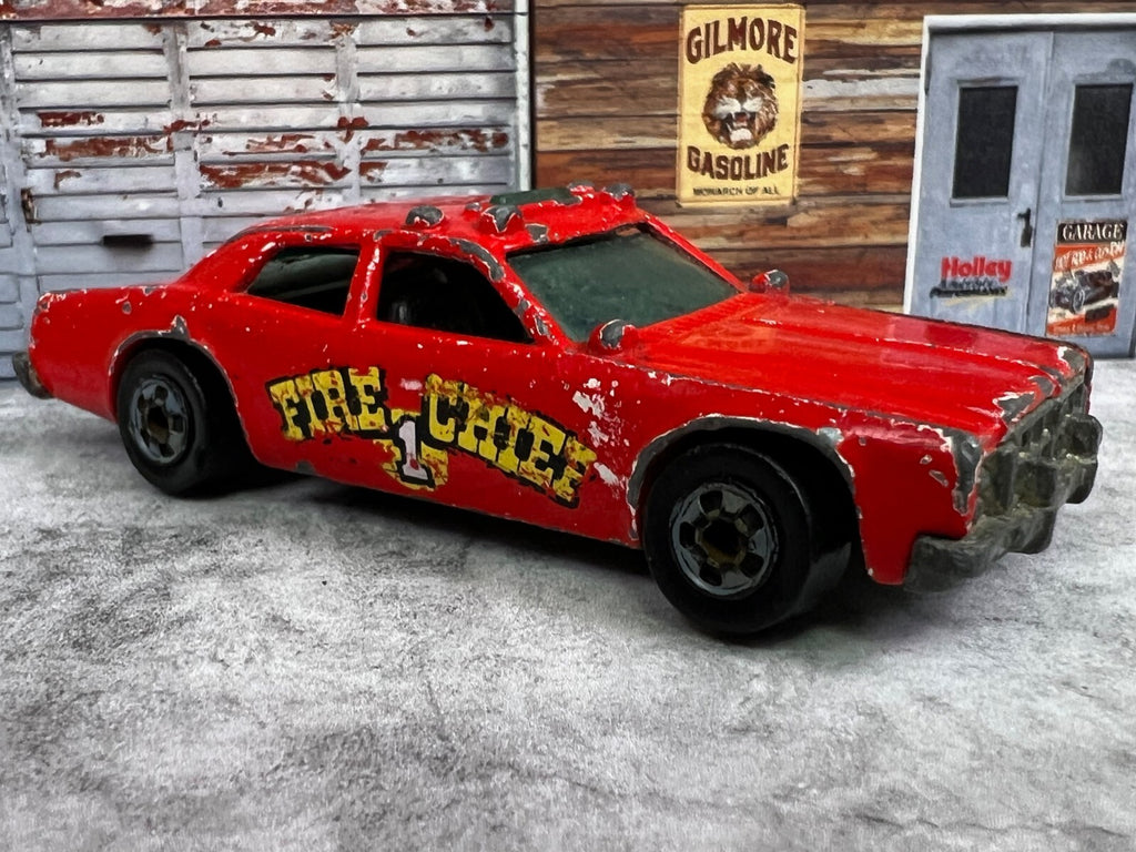 🔥🔥🔥Vintage Hot Wheels 1977 Fire Chief  #1 Red Malaysia C1🔥🔥🔥