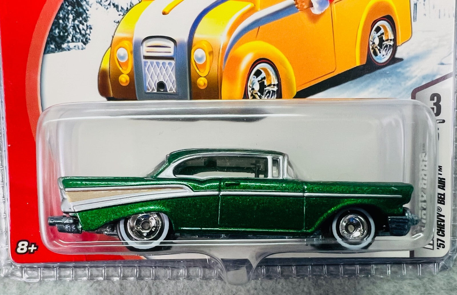🔥🔥🔥Hot Wheels 2006 Holiday Rods Blue 57 Chevy Bel Air GREEN H33🔥🔥🔥