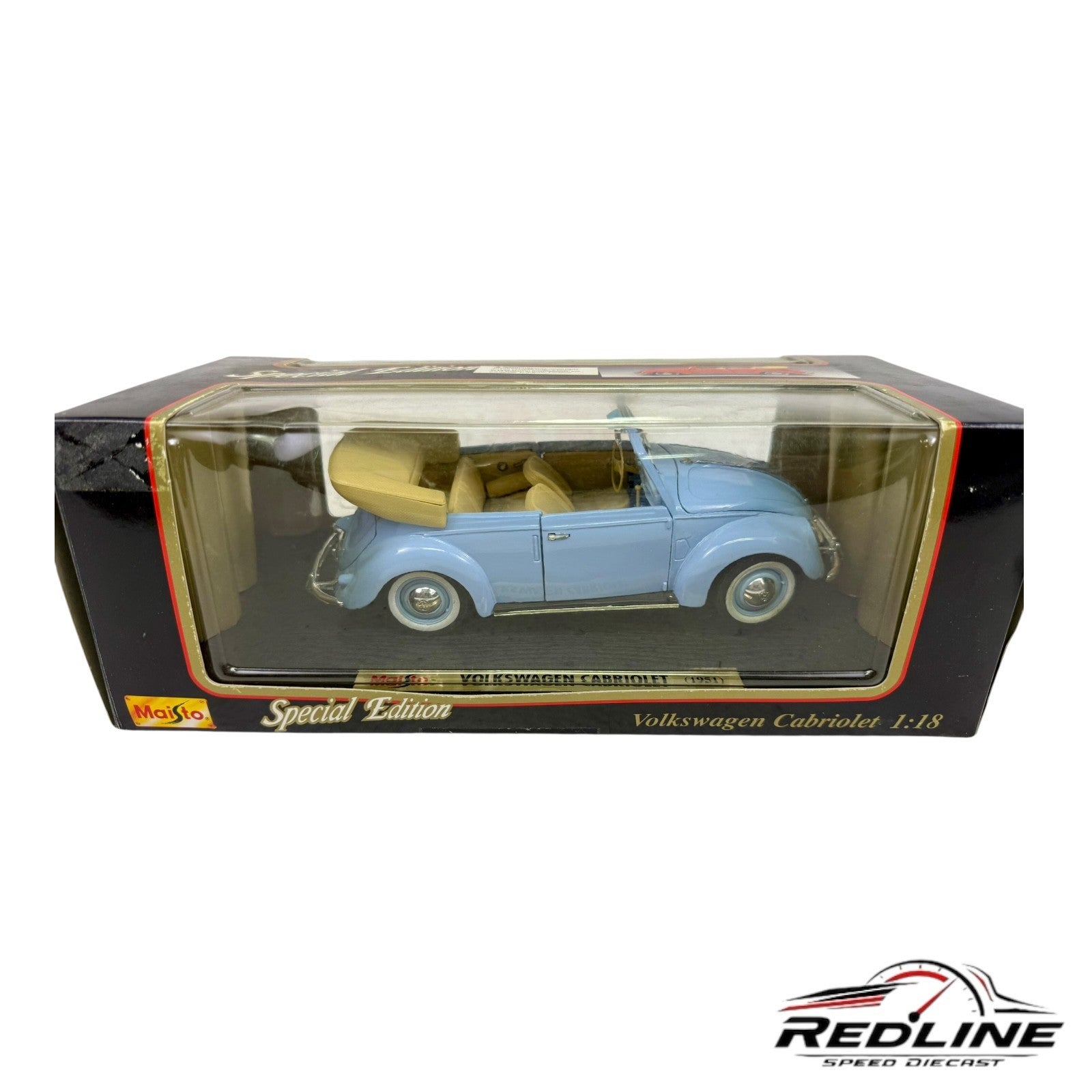 🇩🇪🇩🇪Maisto Special Edition Volkswagen Cabriolet 1951 Blue 1:18🇩🇪🇩🇪