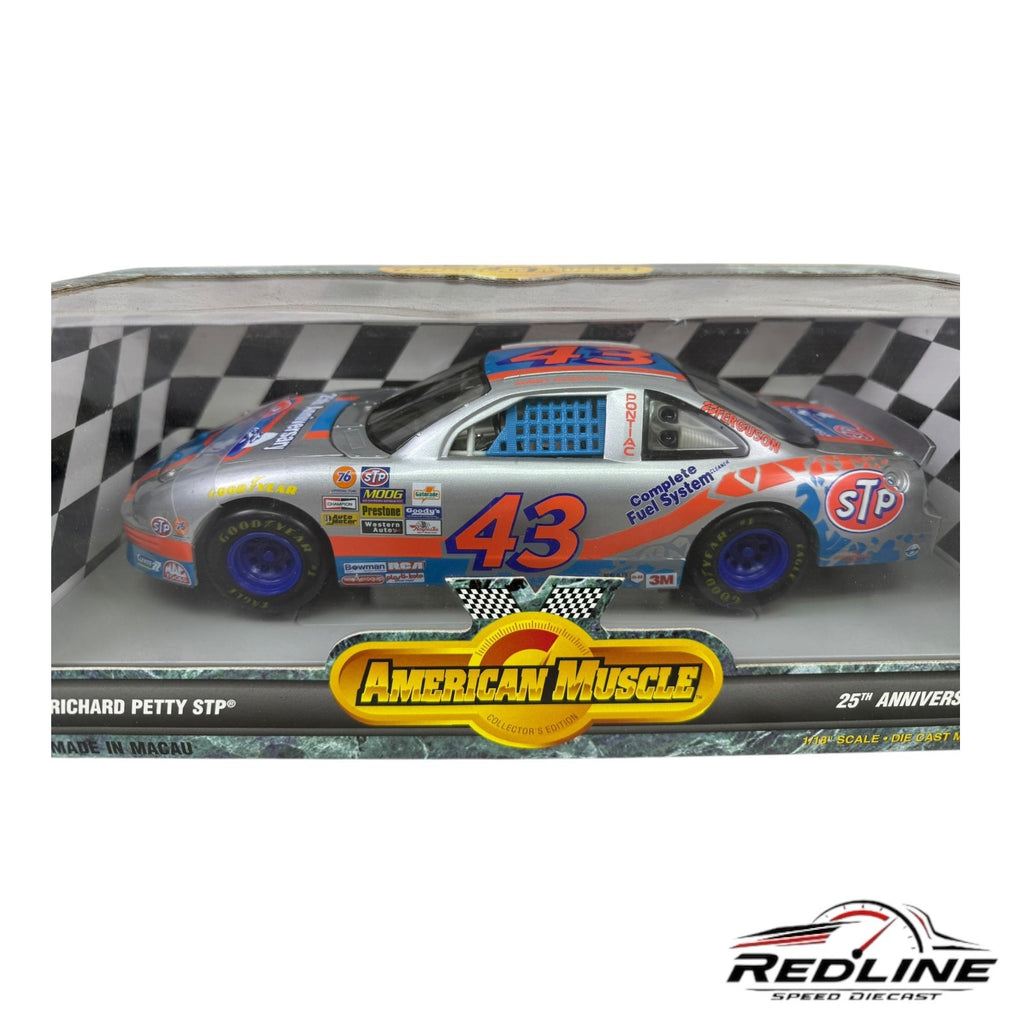 🏁🏁ERTL American Muscle # 43 Richard Petty STP 25th Anniversary 1:18 B3🏁🏁