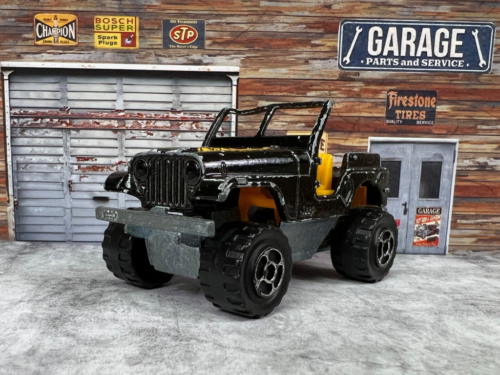 🔥🔥🔥Majorette #290 4x4 Jeep Golden Eagle Hood Black C3🔥🔥🔥