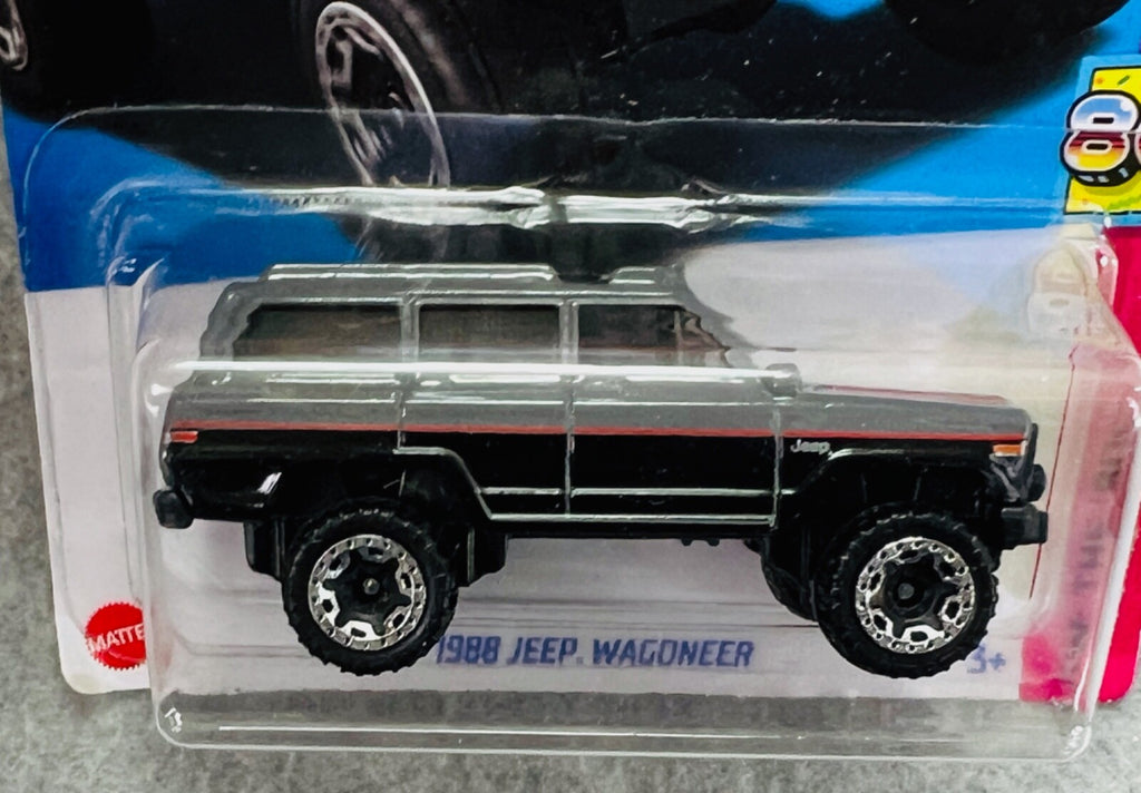 🇺🇸🇺🇸Hot Wheels HW The '80's 1988 Jeep Wagoneer Black/Grey H27🇺🇸🇺🇸