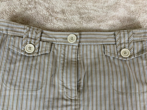 *****THE LIMITED WOMEN'S BROWN/WHITE STRIPED SKIRT SIZE 12 100% COTTON NICE*****