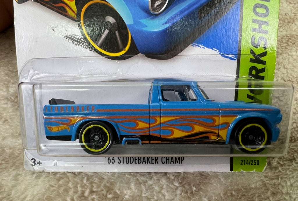🔥🔥🔥Hotwheels  HW workshop ‘63 Studebaker champ blue/yellow flames HW18🔥🔥🔥