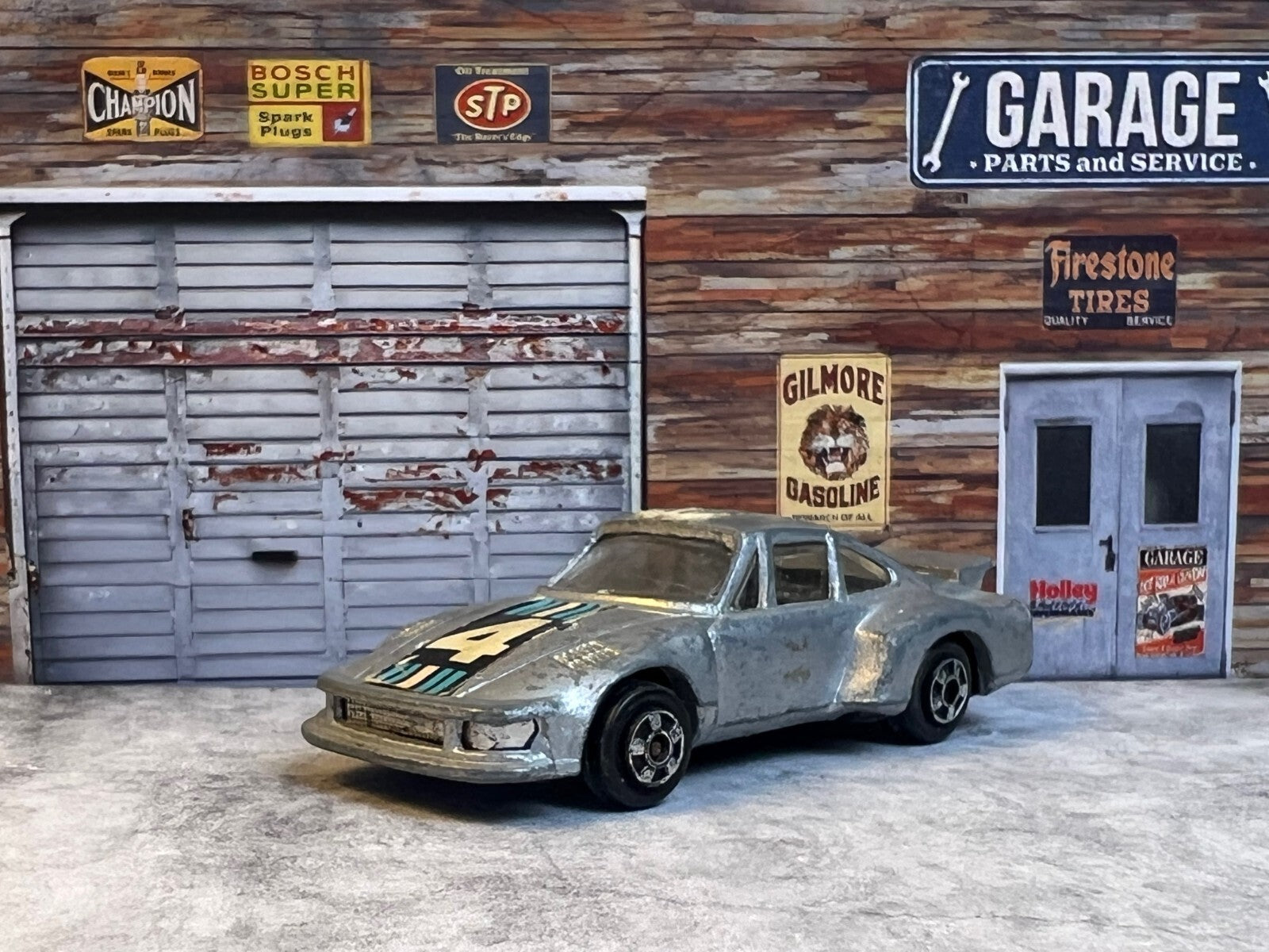 🇩🇪🇩🇪Vintage 1980s Zylmex Zee Toys D55 Porsche 935 Turbo Silver C7🇩🇪🇩🇪