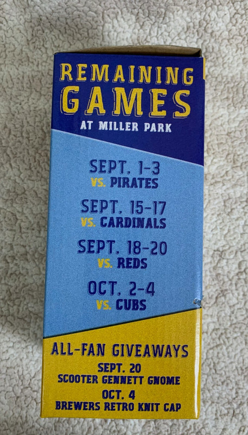 Milwaukee Brewers 2016 Retro Bobblehead Sendik's Promo/NEW IN BOX