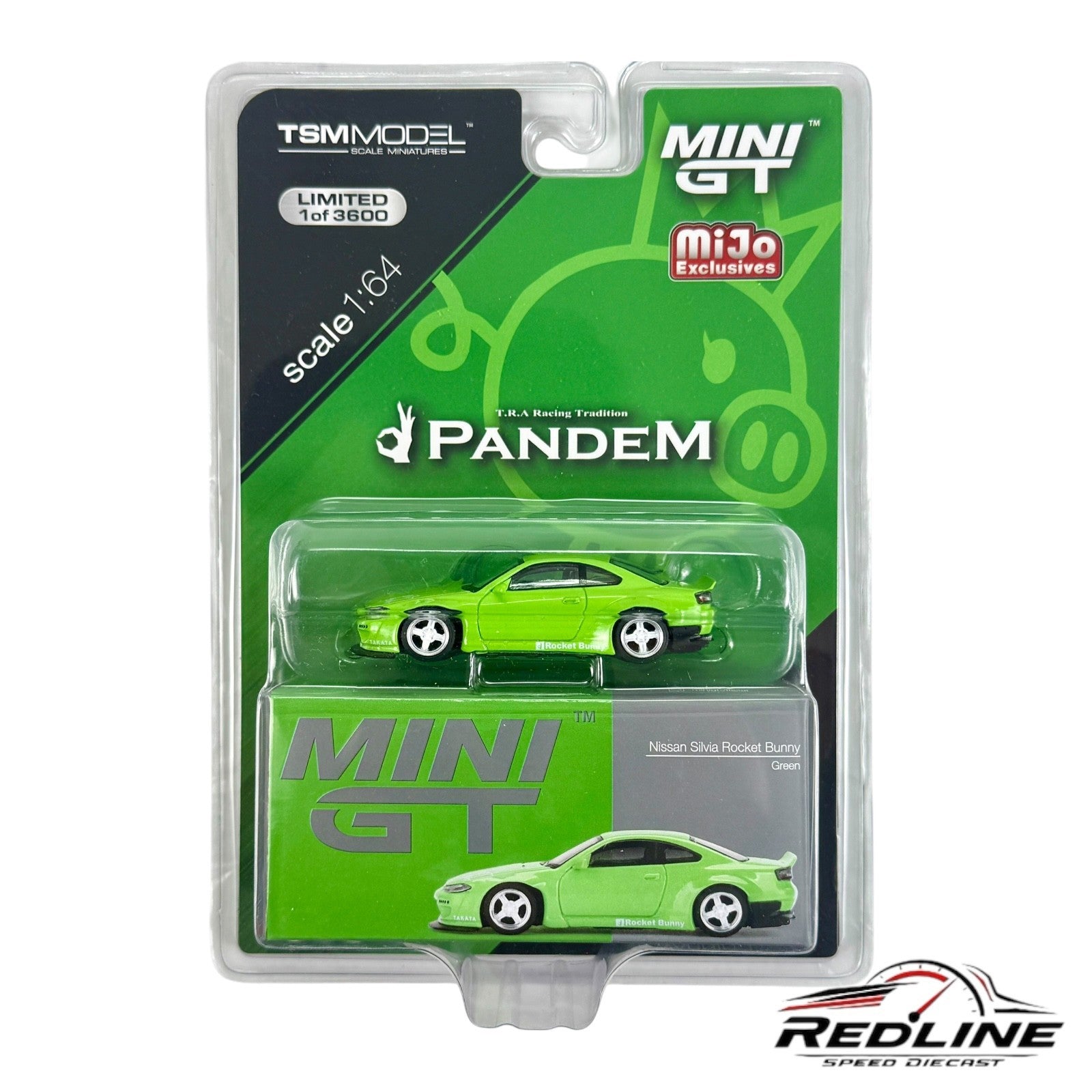 🎌🎌Mini GT  Pandem Rocket Bunny Nissan Silvia S15 Green #500 H28🎌🎌