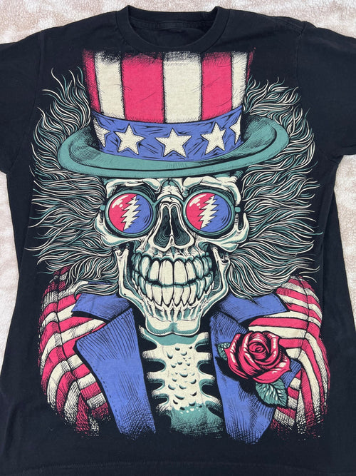 ☮️☮️Grateful Dead USA Skeloton MENS LARGE Classic Rock ☮️☮️