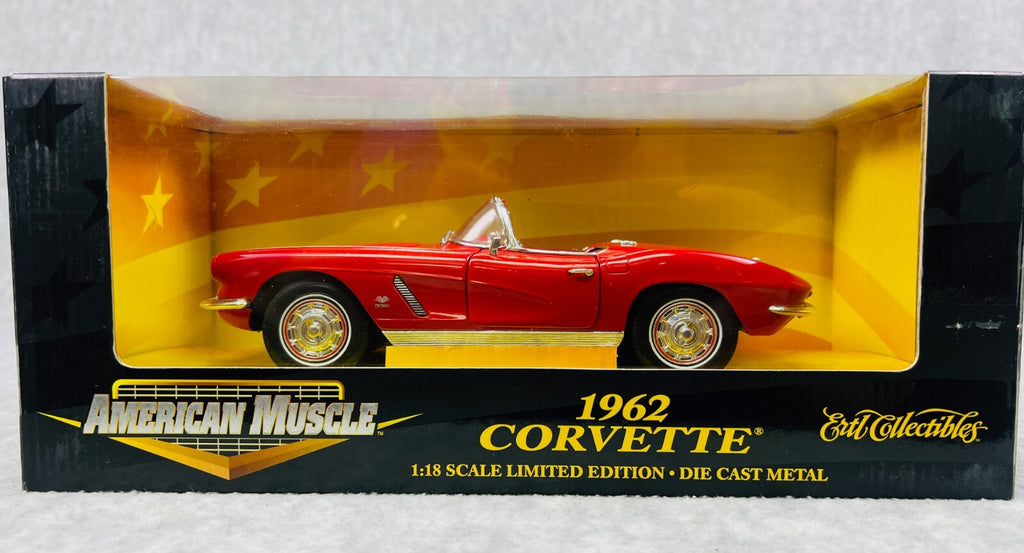 🇺🇸🇺🇸Ertl American Muscle 1962 Chevrolet Corvette Convertible Red🇺🇸🇺🇸