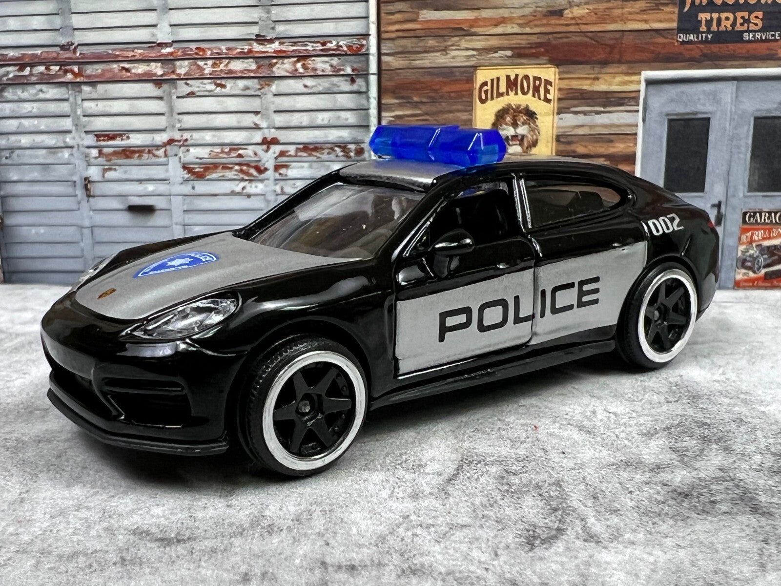 🇩🇪🇩🇪Majorette Porsche Panamera Turbo Police Car w/ Opening Doors C9🇩🇪🇩🇪