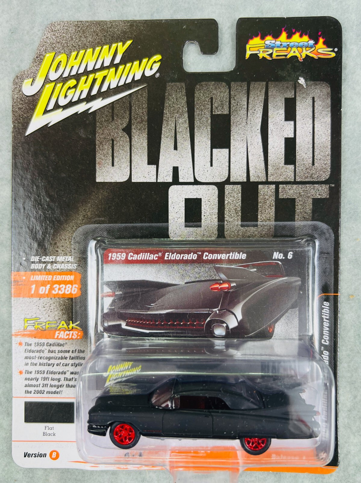🇺🇸Johnny Lightning 1959 Cadillac Eldorado Convertible Blacked Out H29🇺🇸