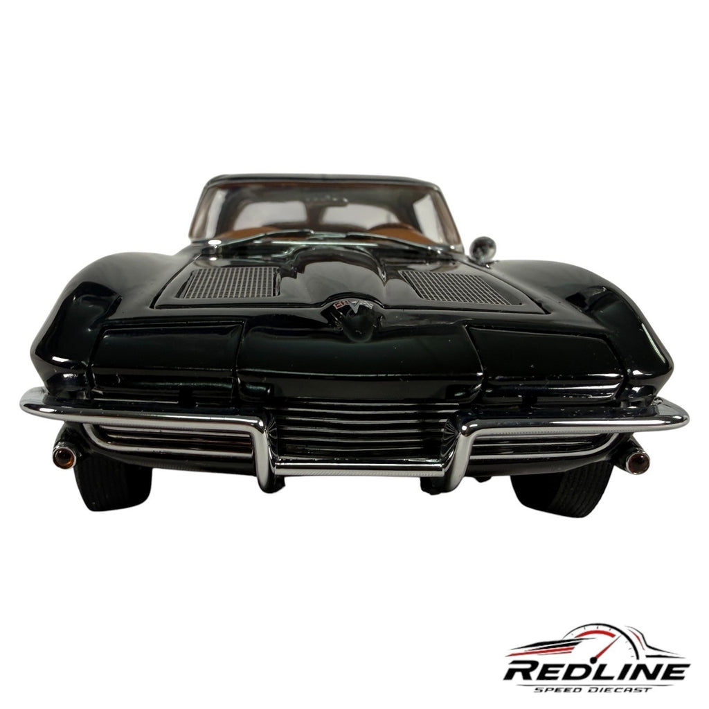 🦅🦅Danbury Mint 1963 Chevrolet Corvette Sting Ray Coupe Black 1/24 C2🦅🦅