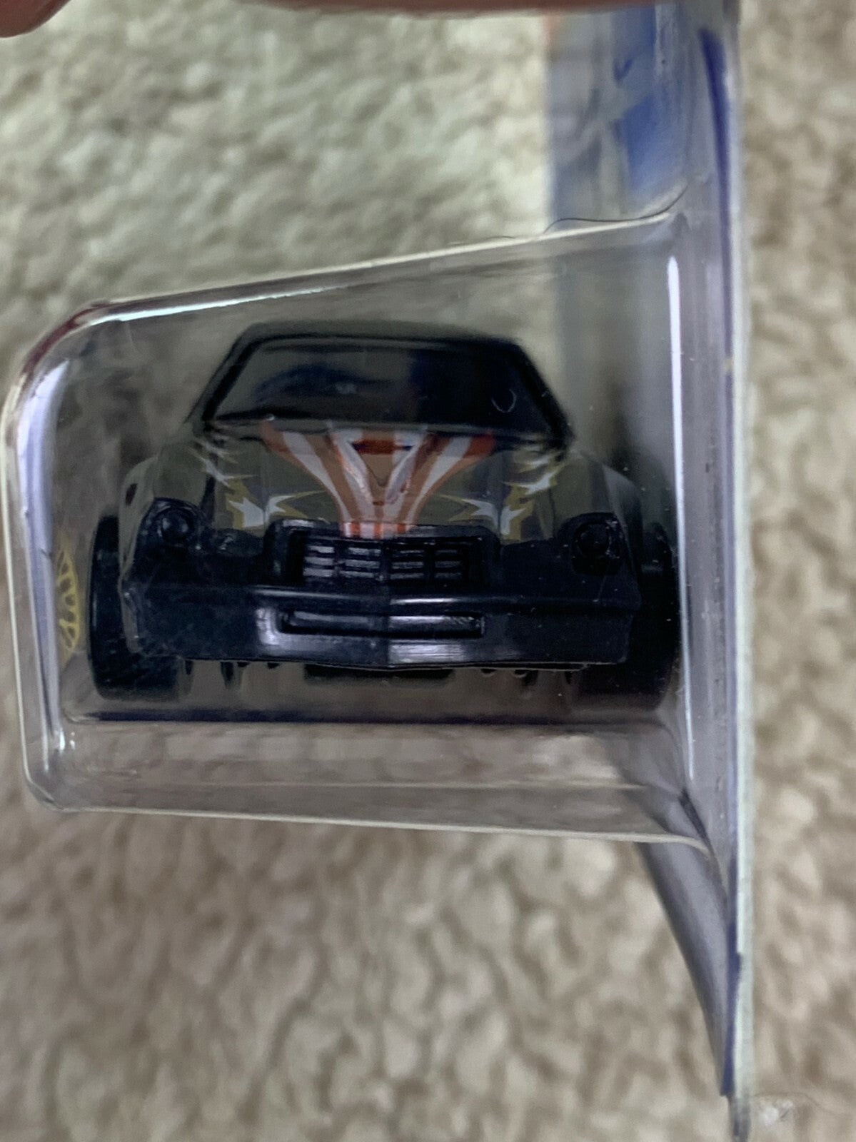 2000 Hot Wheels #124 CAMARO Z28 Black w/Gold Lace Wheels Lt Blue Star Tampo HW05