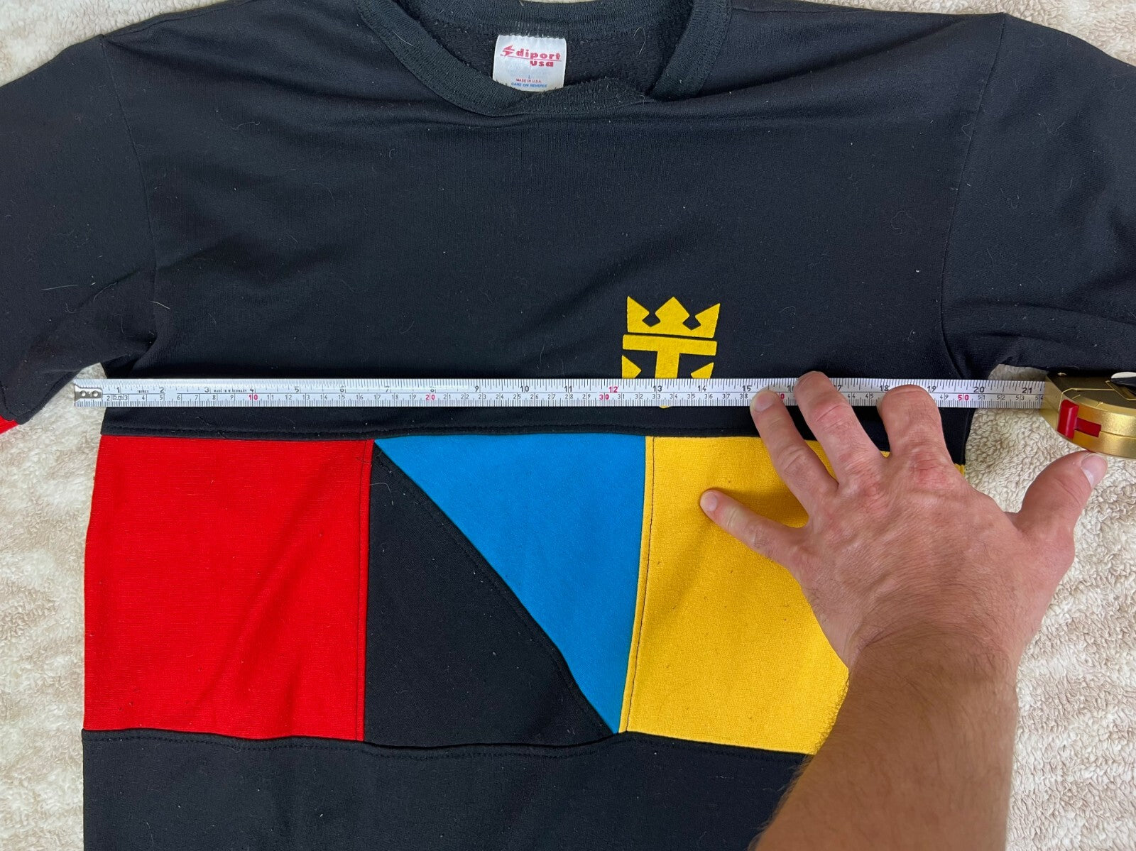 🇺🇸🇺🇸VTG Diport Color Block Size LG Men's 80’s Sweater Made in USA🇺🇸🇺🇸