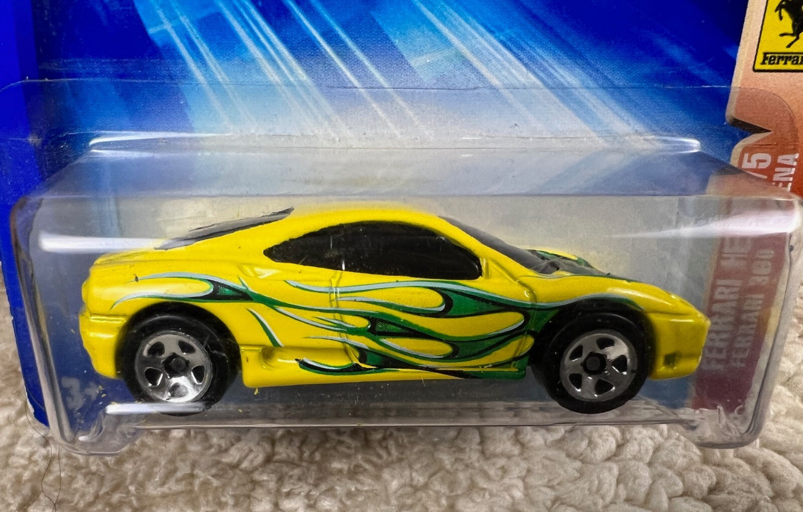 🇮🇹🇮🇹2004 HOT WHEELS YELLOW FERRARI 360 MODENA FERRARI HEAT 1/5 #128 HW06🇮🇹