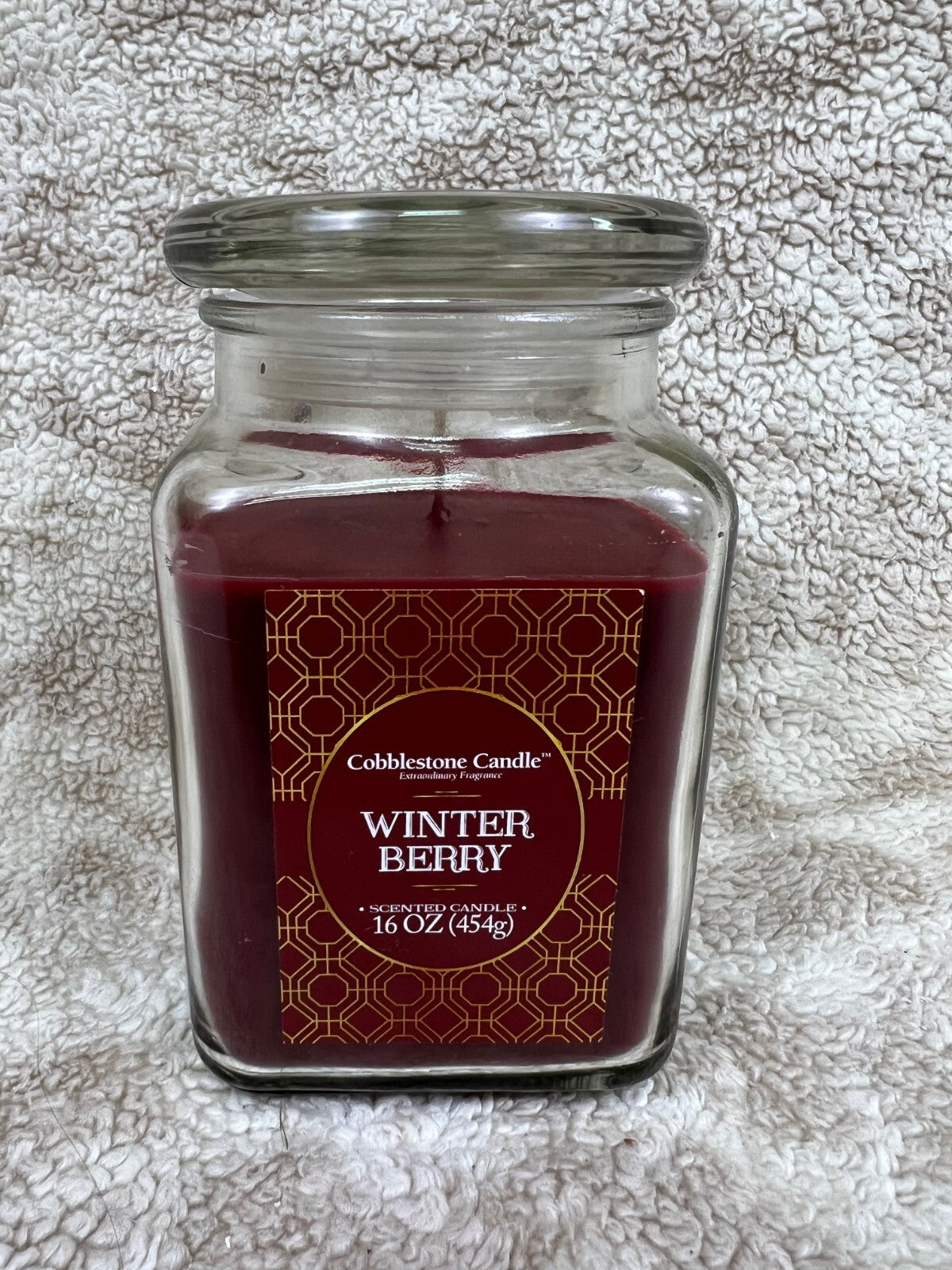 🕯🕯🕯Cobblestone Candle Winter Berry Single Wick 16 Oz 🕯🕯🕯