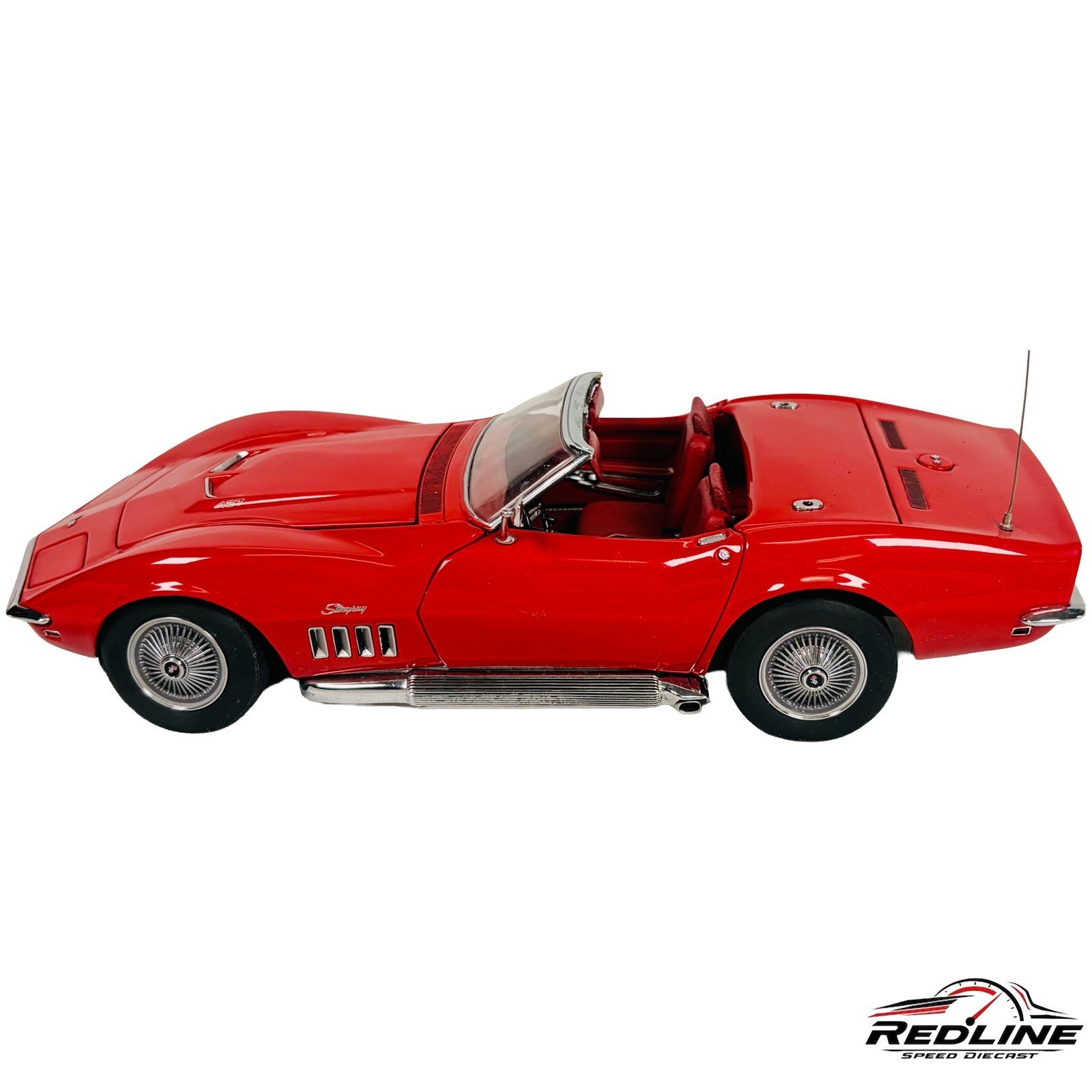 🇺🇸Danbury Mint 1 24 1967 Corvette Convertible "Rally Red" C2🇺🇸