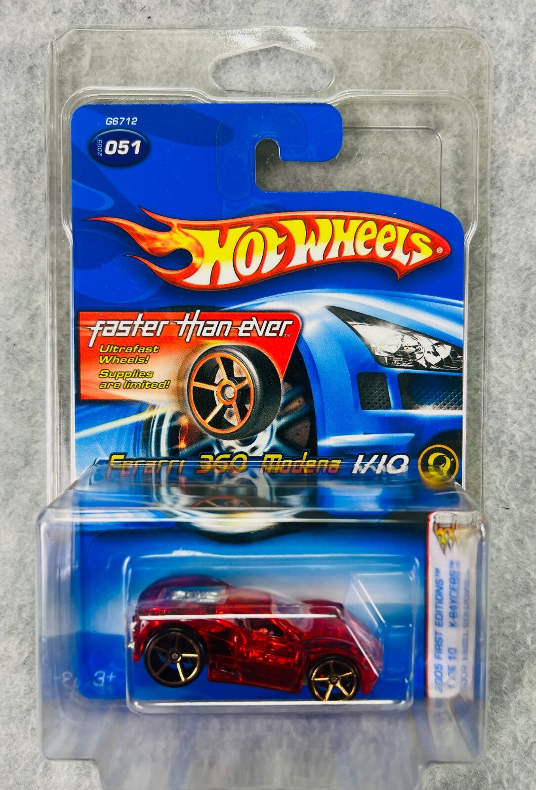 🇮🇹Hot Wheels 2005 First Editions X-Raycers Ferrari 360 Modena Red H23🇮🇹