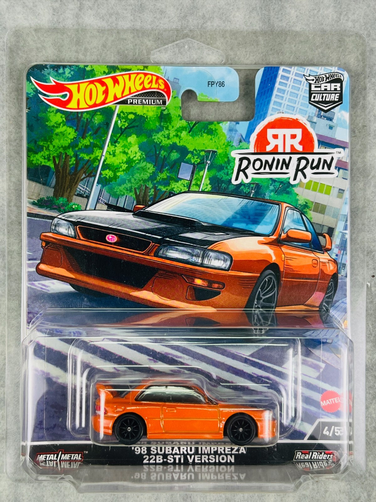 🎌🎌Hot Wheels Premium Ronin Run '98 Subaru Impreza 22B STI Version H32🎌🎌