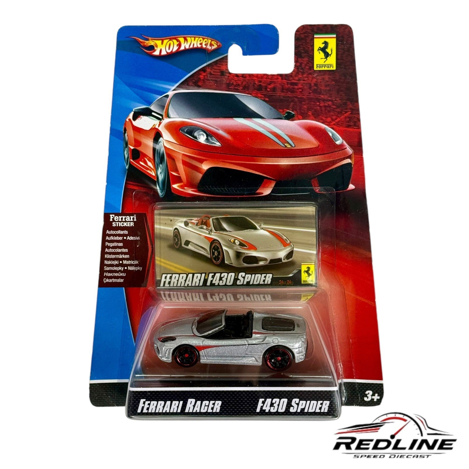 🇮🇹🇮🇹Hot Wheels Ferrari Racer Ferrari F430 Spider Silver 1:64🇮🇹🇮🇹