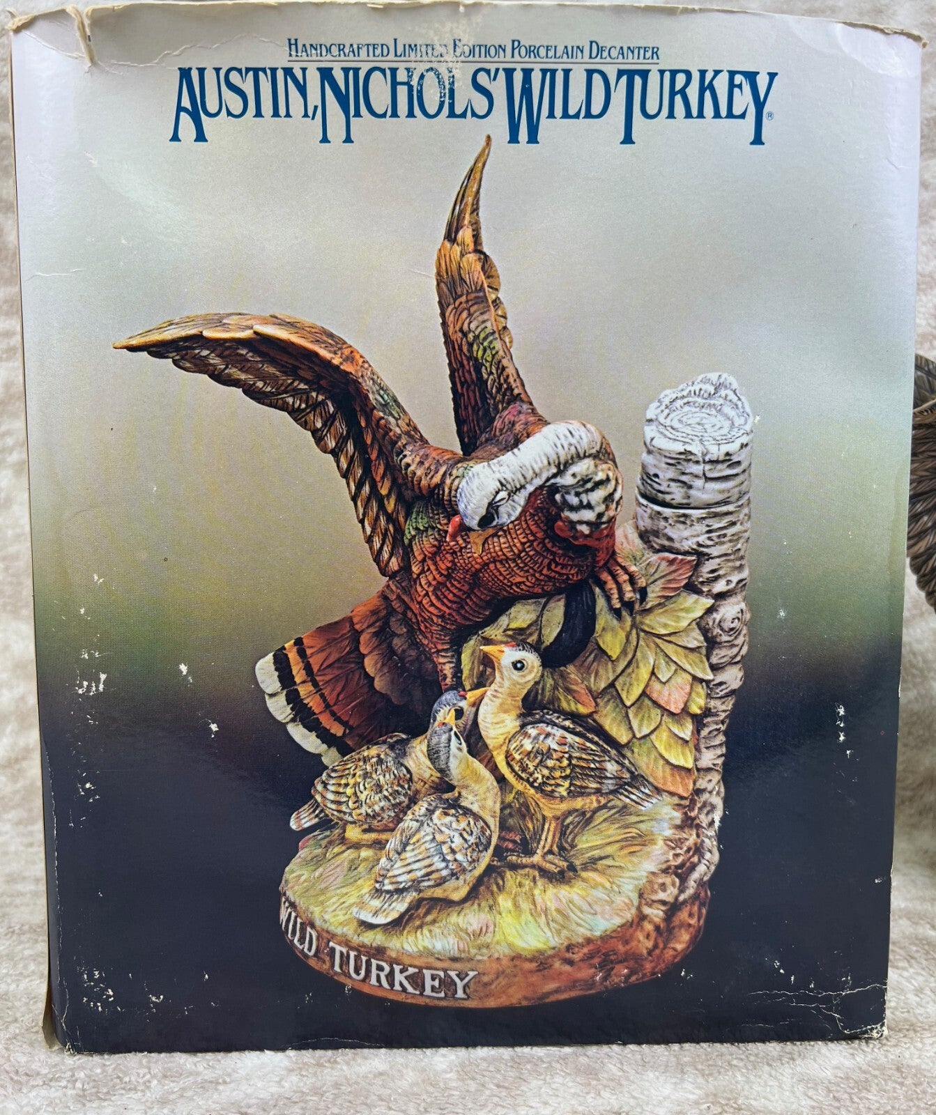 🦃🦃Austin Nichols No 6 Wild Turkey & Poults  Decanter 1984 EMPTY🦃🦃
