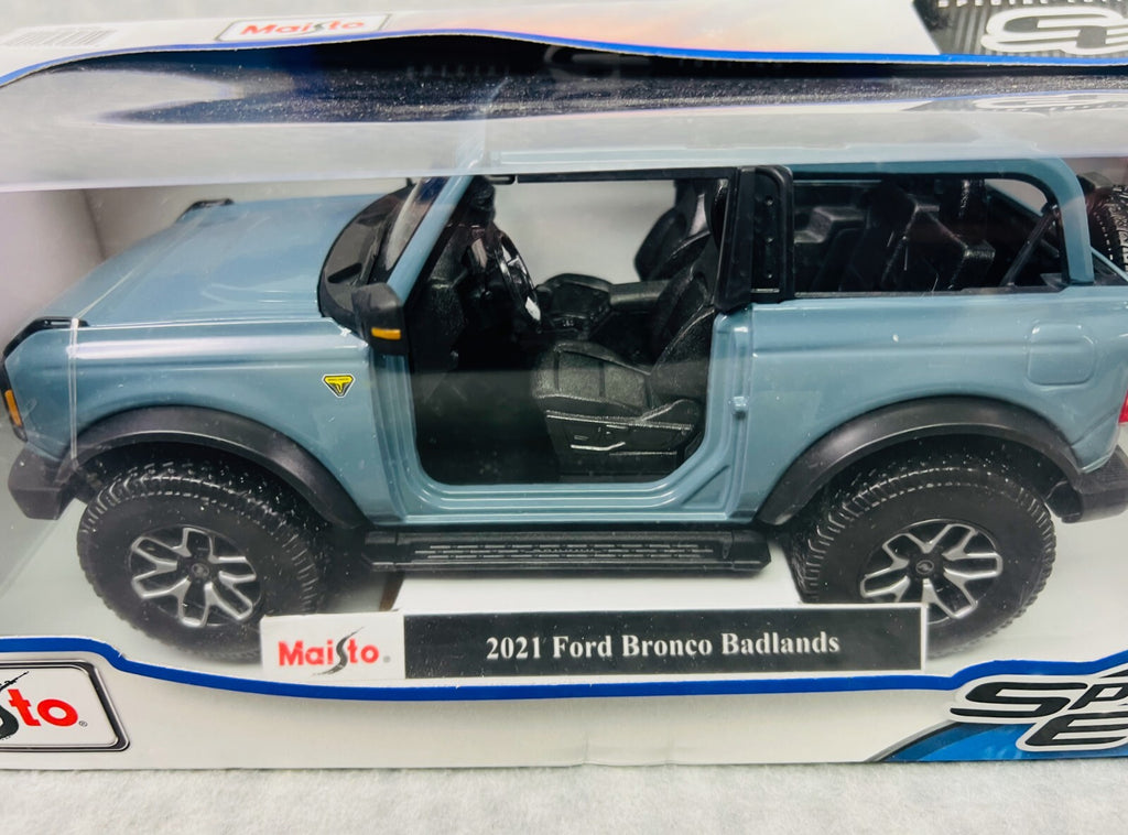 🇺🇸Maisto 1:18 2021Ford Bronco Badlands Blue Diecast  Special Edition🇺🇸