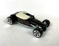 1998 HOT WHEELS TRACK T'S 2 1/4" BLACK DIECAST CAR WITH RED ORANGE FLAMES