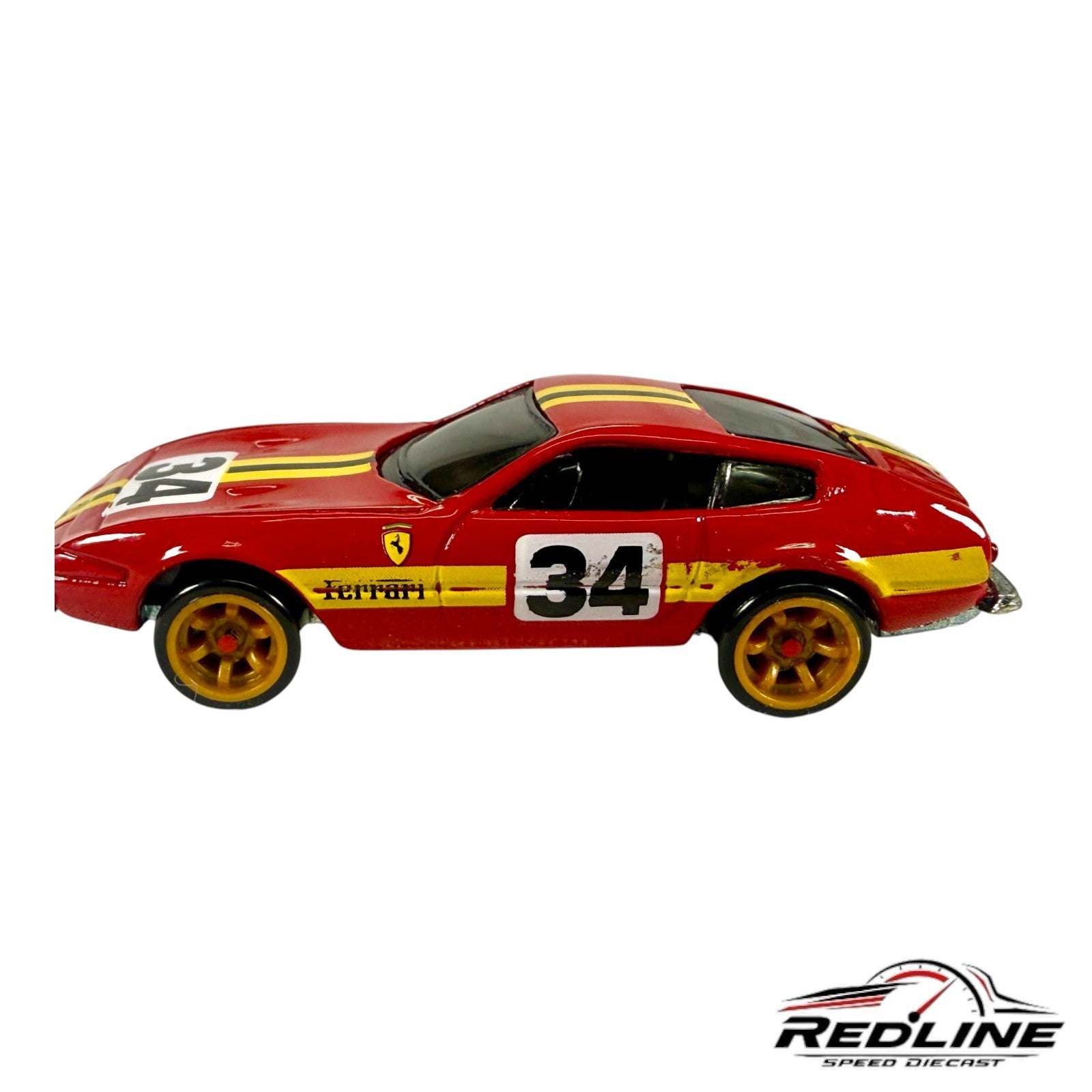 🇮🇹Hot Wheels Ferrari Racer 365 GTB4 Red/Yellow #34 C6🇮🇹