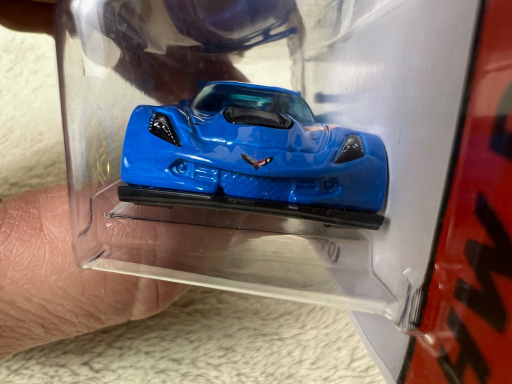 🏁🏁🏁🏁 Hot Wheels CORVETTE C7.R Blue 155/250 World Race HW12🏁🏁🏁🏁