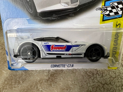 🏁HOT WHEELS HW SPEED GRAPHICS SUMMIT RACING CORVETTE C7.R  27/365 White HW19🏁