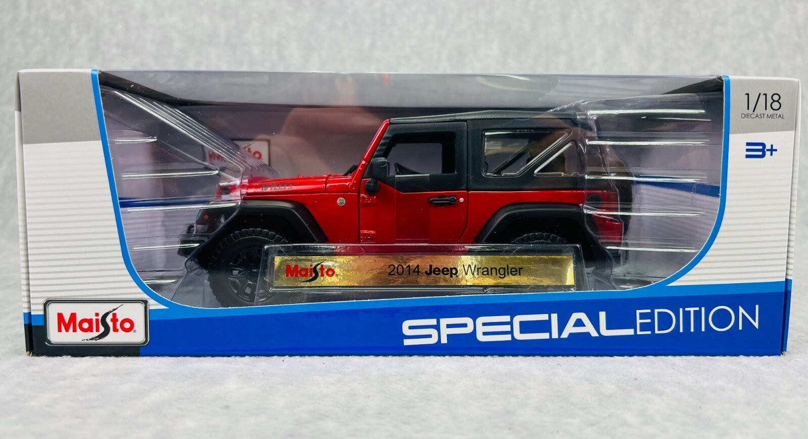 🇺🇸🇺🇸🇺🇸Maisto Jeep Wrangler 2014 Die Cast Model 1:18 Red 🇺🇸🇺🇸🇺🇸