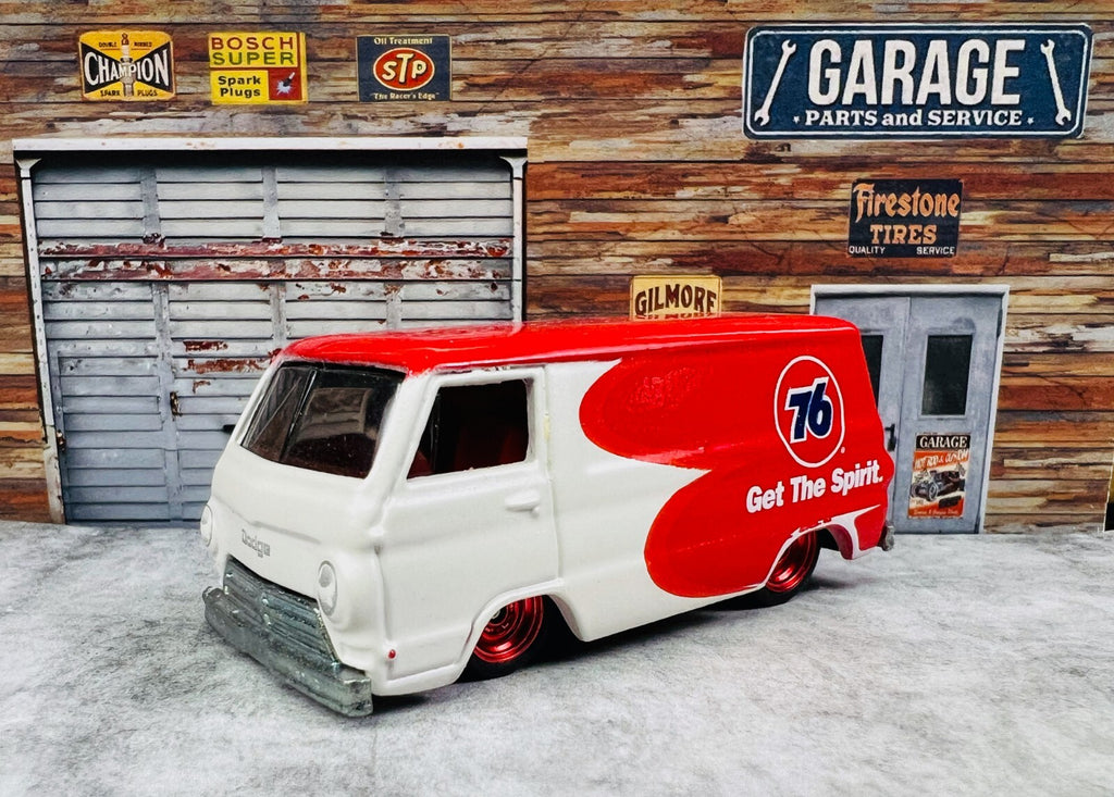 🇺🇸Hot Wheels Slick Rides '66 Dodge A100 Get the Spirit 76 Real Riders C18🇺🇸