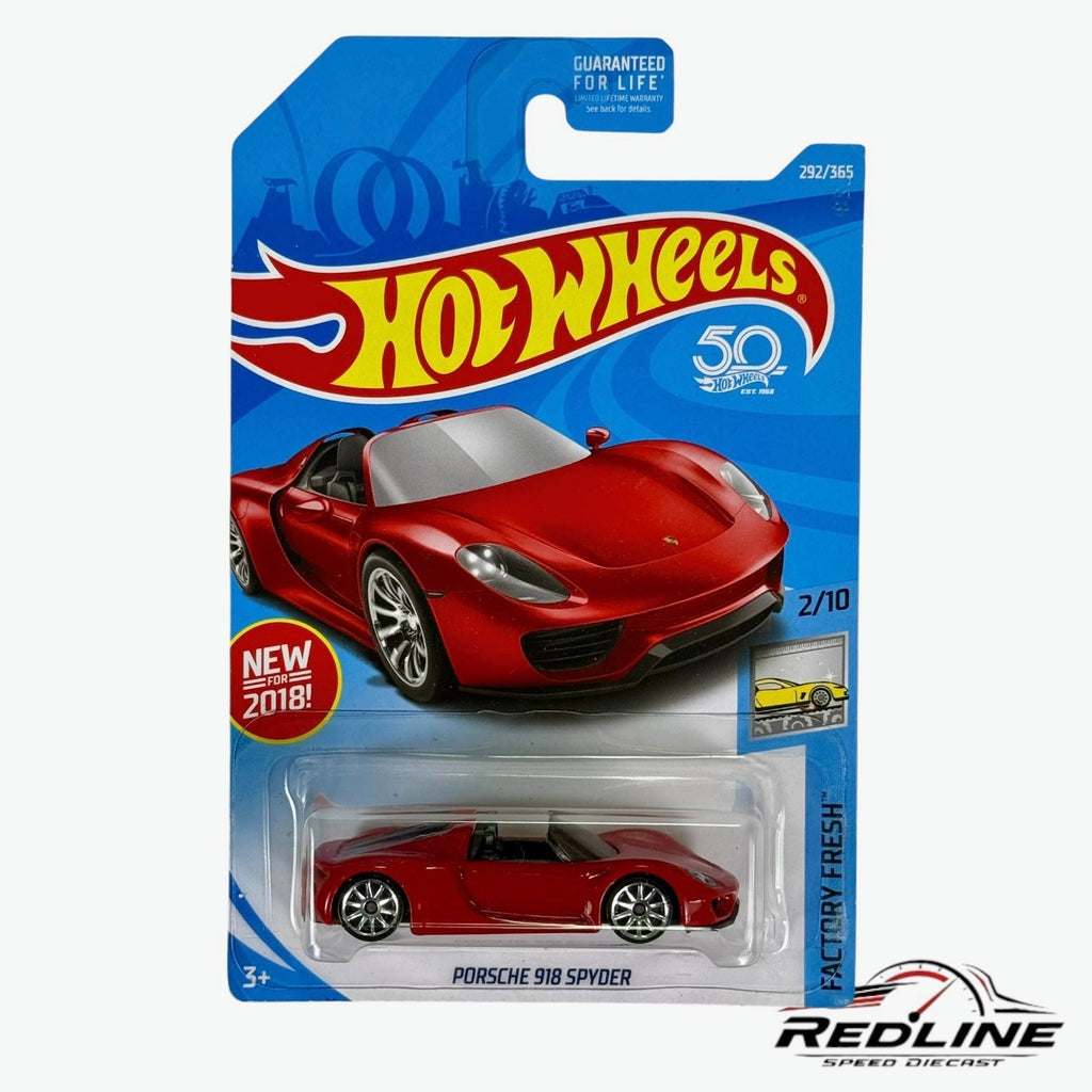 🇩🇪 HOT WHEELS 2017 Red Porsche 918 Spyder Factory Fresh 292/365 H13🇩🇪