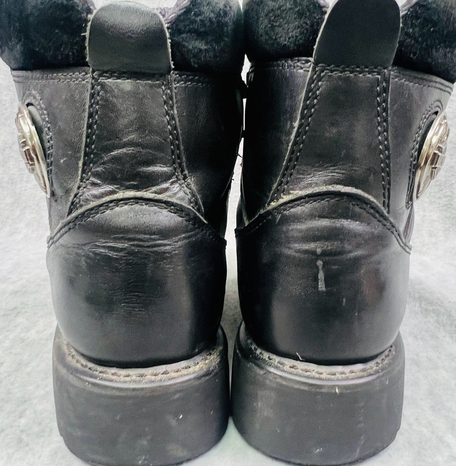 🦅🦅🦅Harley Davidson Mens Size 11.5 Black Motorcycle Boots 94013🦅🦅🦅