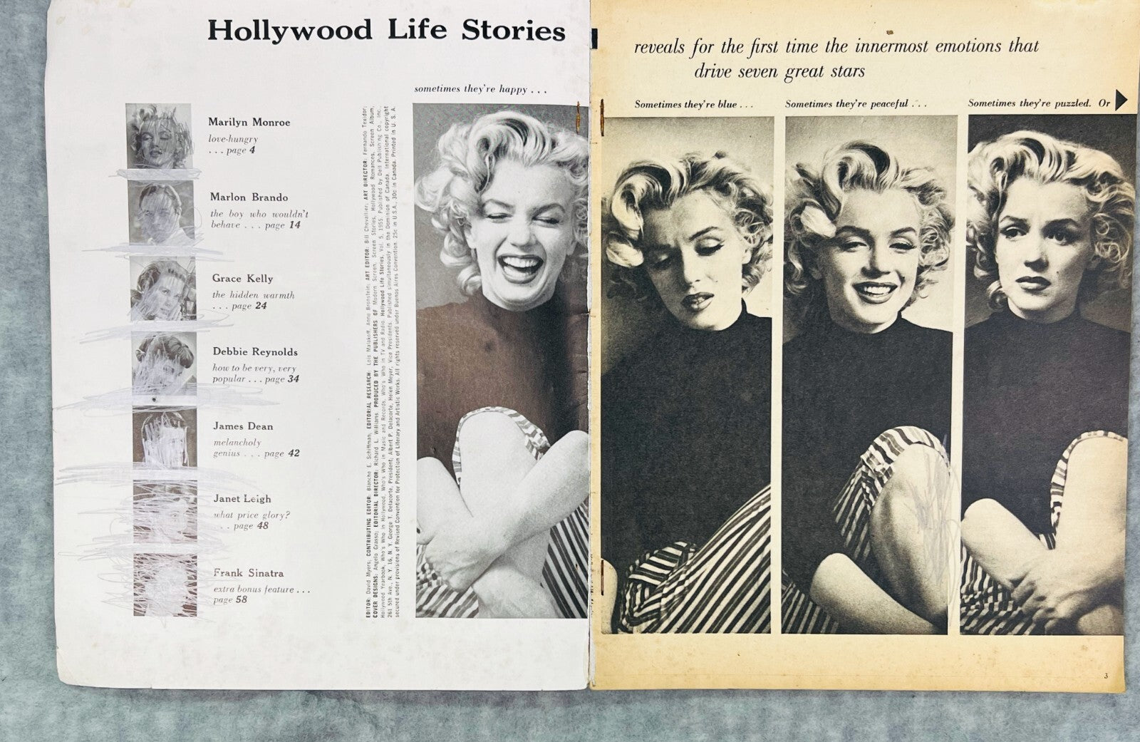 🍿🍿🍿Hollywood Life Stories No.5 1955 Marilyn Monroe, Janet Leigh🍿🍿🍿