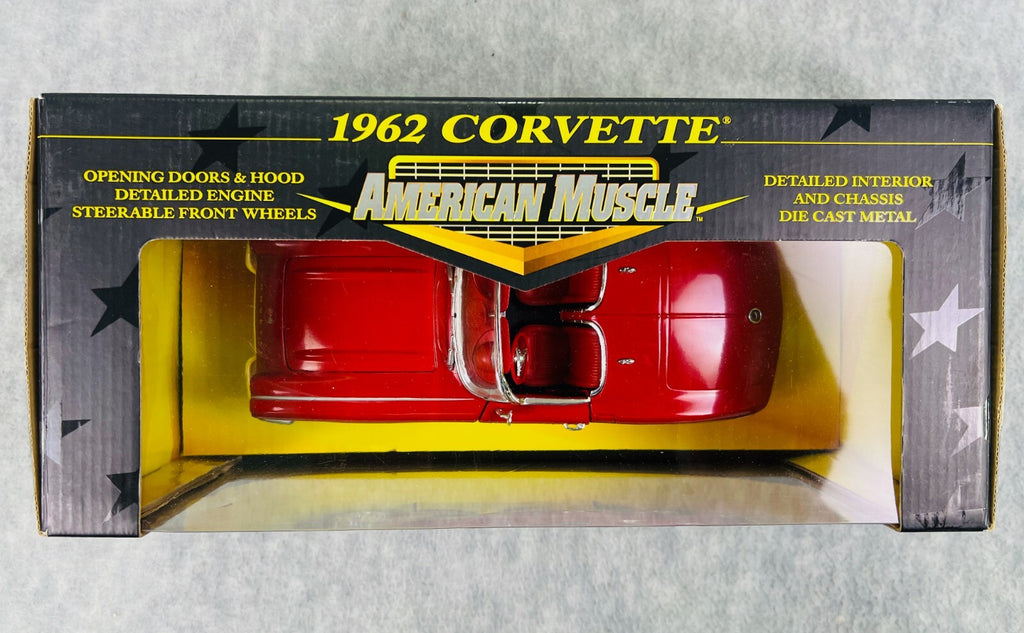 🇺🇸🇺🇸Ertl American Muscle 1962 Chevrolet Corvette Convertible Red🇺🇸🇺🇸