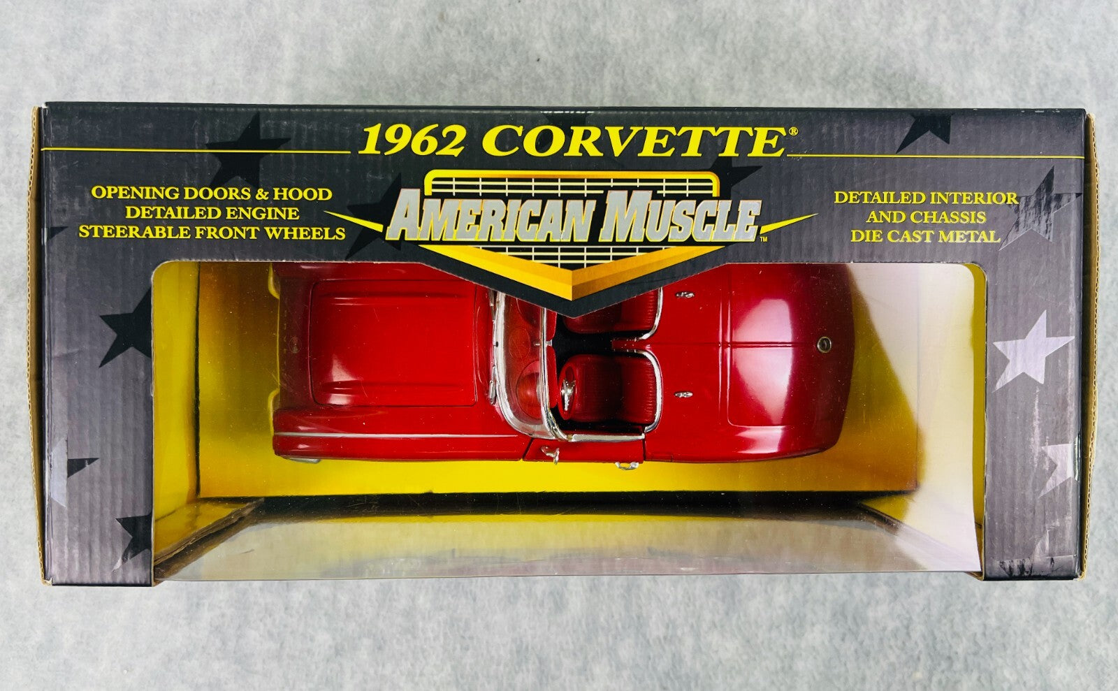 🇺🇸🇺🇸Ertl American Muscle 1962 Chevrolet Corvette Convertible Red🇺🇸🇺🇸