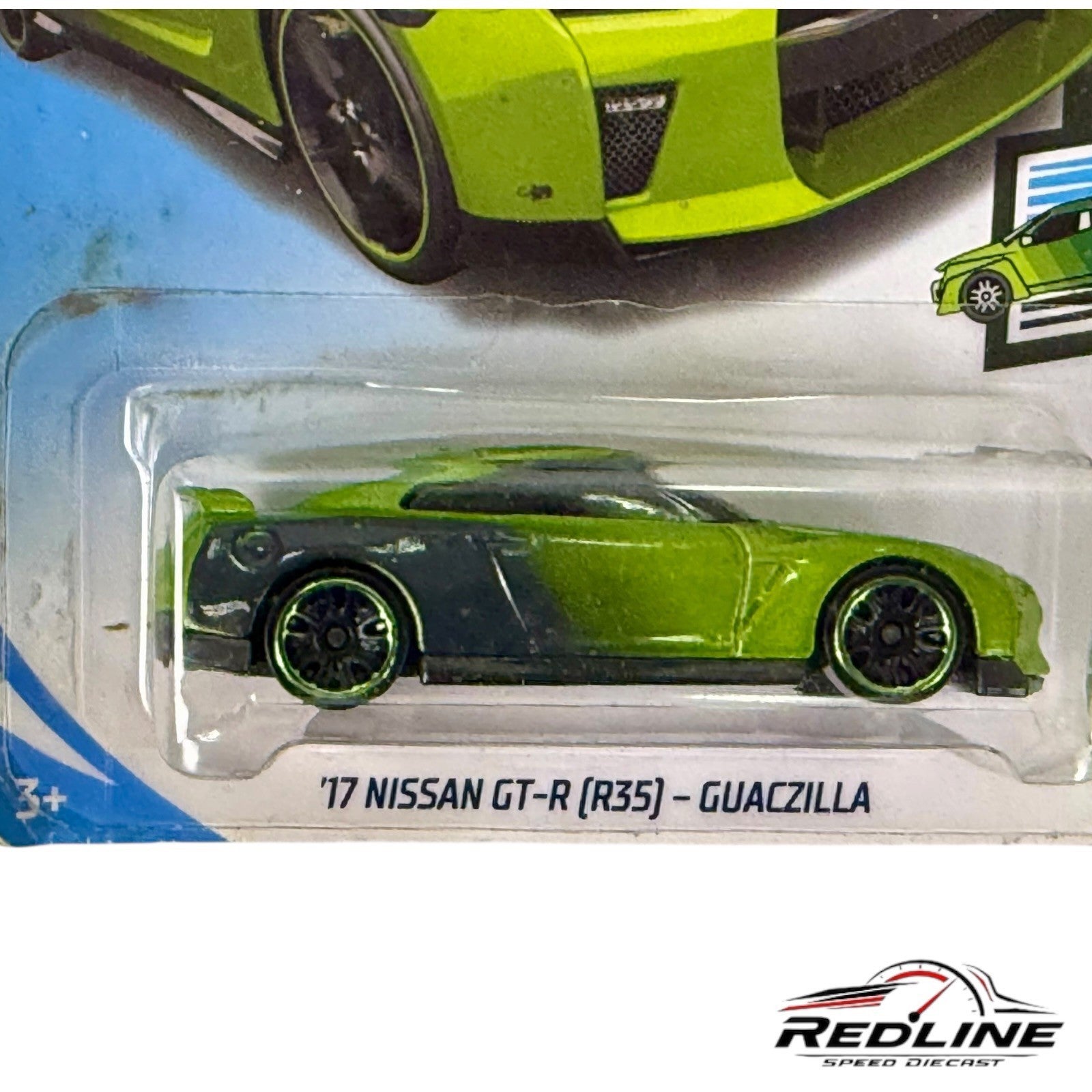 🎌Hot Wheels Speed Blur 2017 Nissan GT-R R35 Guaczilla Tanner Fox H6🎌
