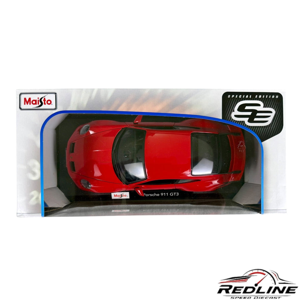 🇩🇪🇩🇪🇩🇪Maisto Special Edition Porsche 911 GT3 Red 1:18🇩🇪🇩🇪🇩🇪