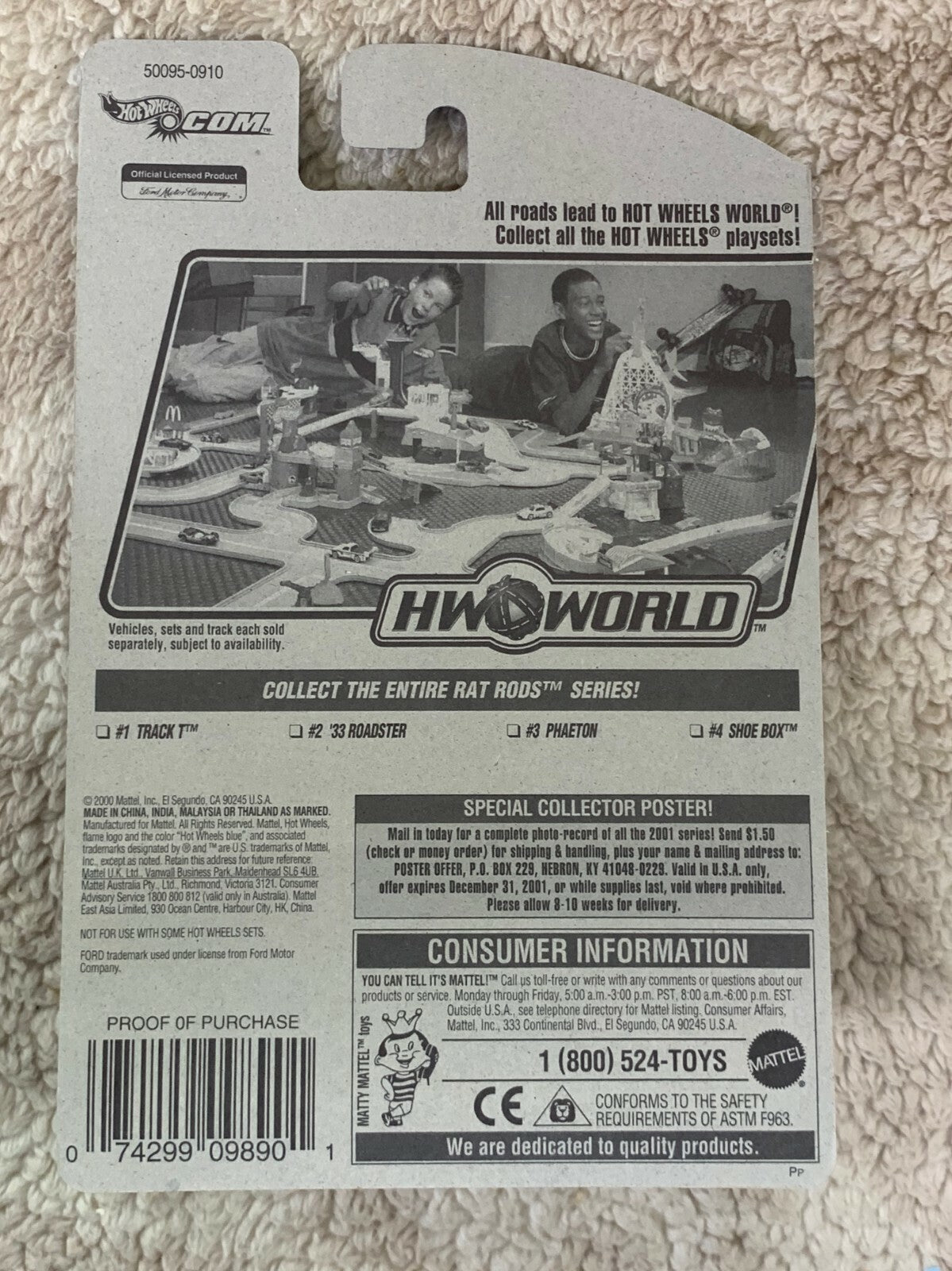 🔥🔥2001 Hot Wheels #060 Rat Rod Series Shoe Box Lavender Whitewalls HW07🔥🔥