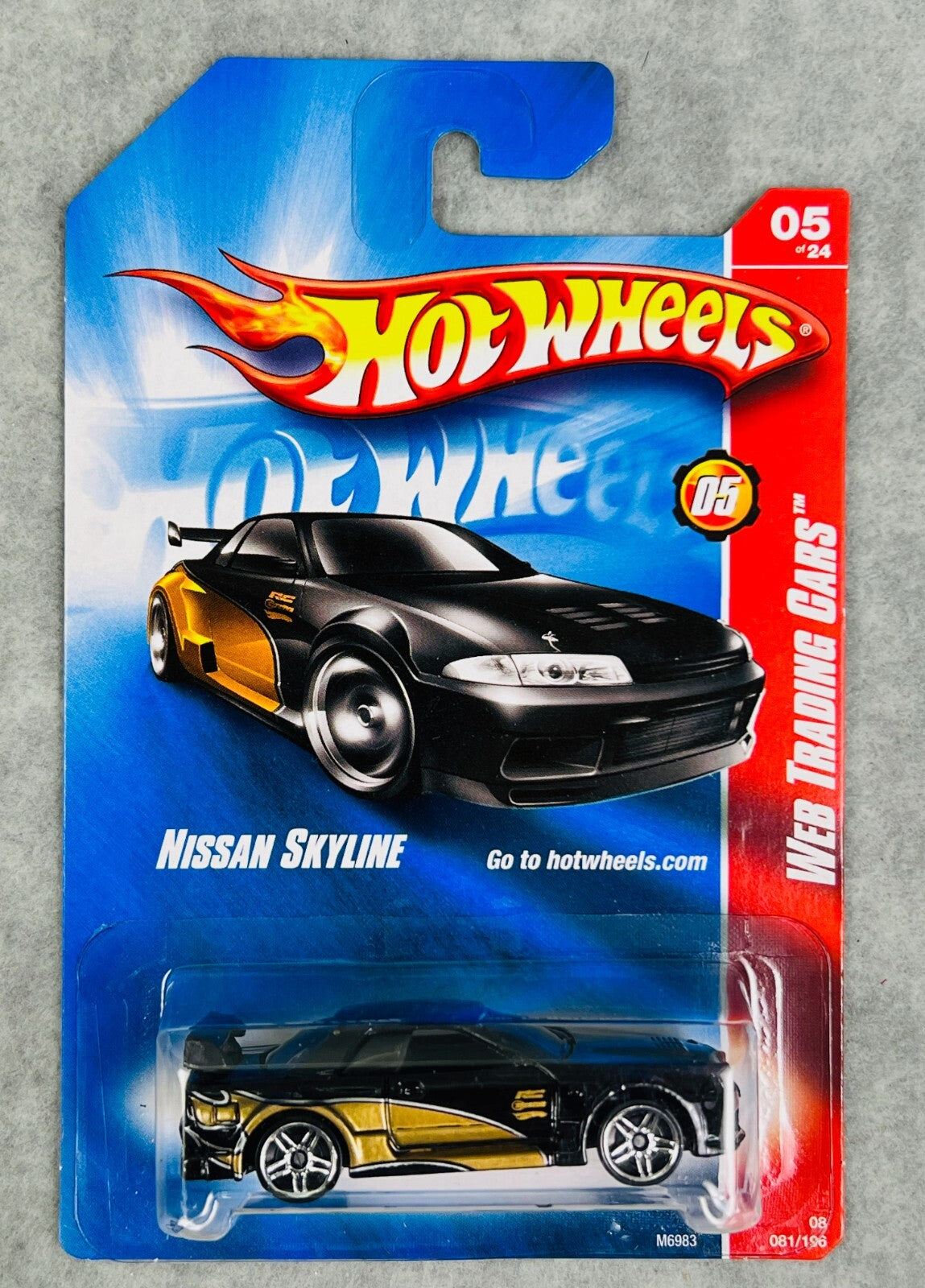 🎌Hot wheels 2008 Web Trading Cars Nissan Skyline Gt-R R32 Gold Card H28🎌