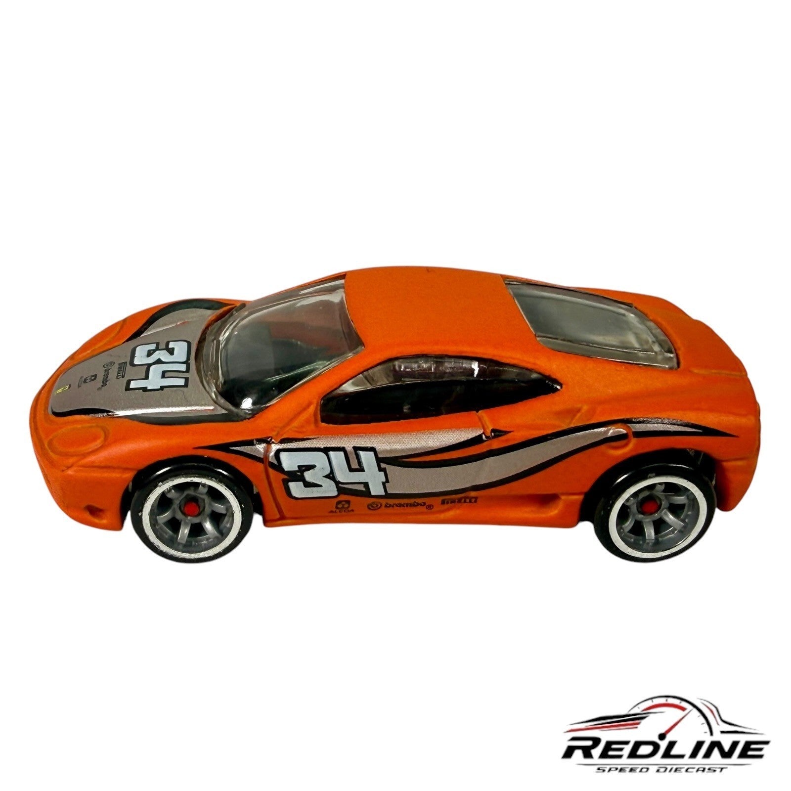 🇮🇹🇮🇹Hot Wheels Ferrari Racer 360 Modena # 34 Orange 1:64 LOOSE C5🇮🇹🇮🇹