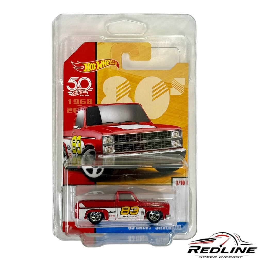 🔥Hot Wheels 50th Anniversary Throwback Decades '83 Chevy Silverado H33🔥