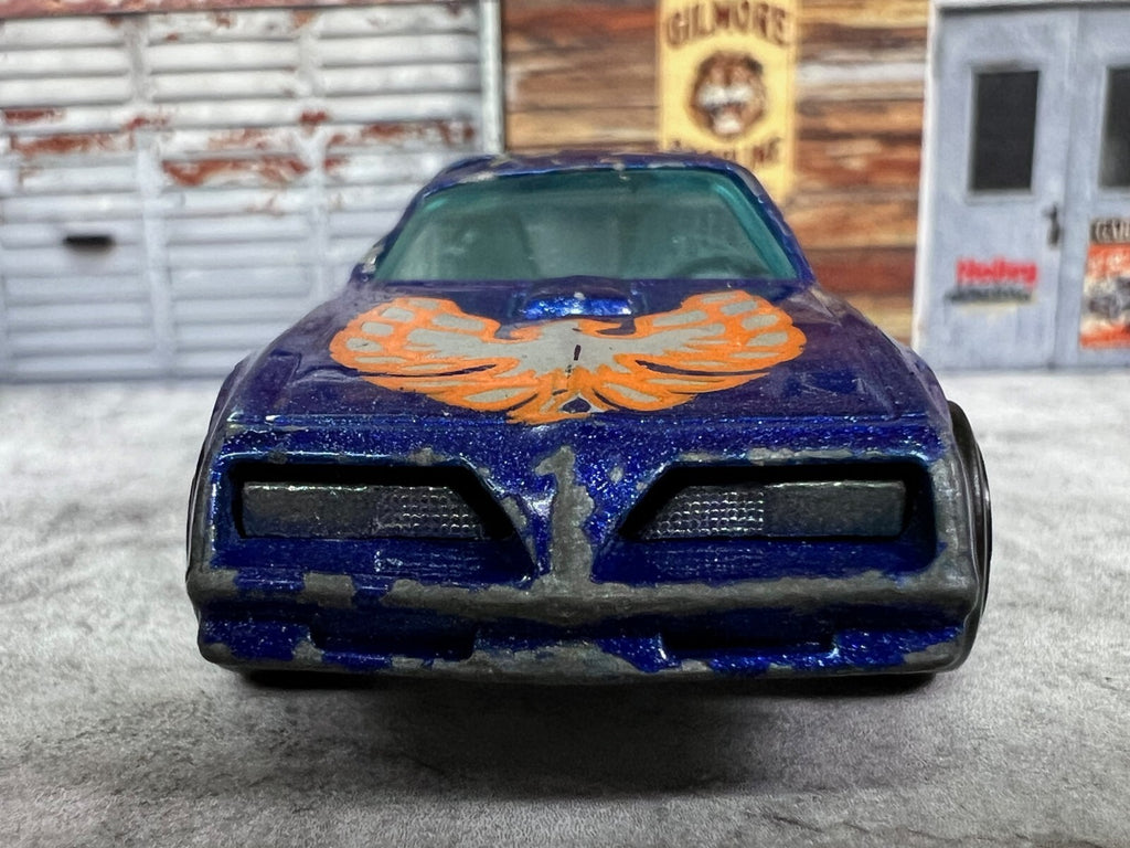 🔥1977 Hot Wheels #37 Hot Bird Trans Am -Vintage Blue/Orange Paint Silver C3🔥