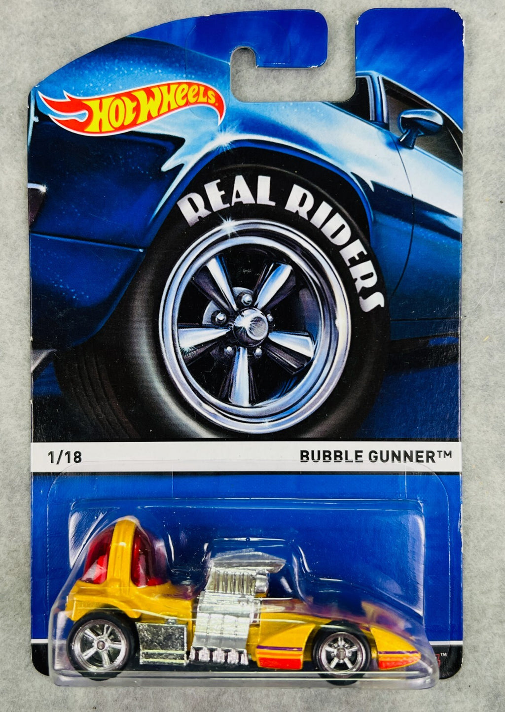 🇺🇸🇺🇸Hot Wheels Heritage Series Real Riders Bubble Gunner Yellow H27🇺🇸🇺🇸