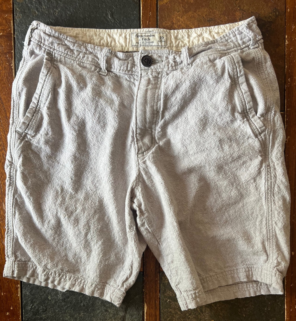 🩳🩳🩳Abercrombie & Fitch Vintage Chino Short Men's 33 Light Khaki U🩳🩳🩳