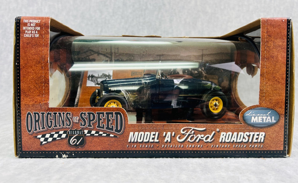 🇺🇸🇺🇸Highway 61 Ford Model A Roadster Hot Rod Origins of Speed Black🇺🇸🇺🇸