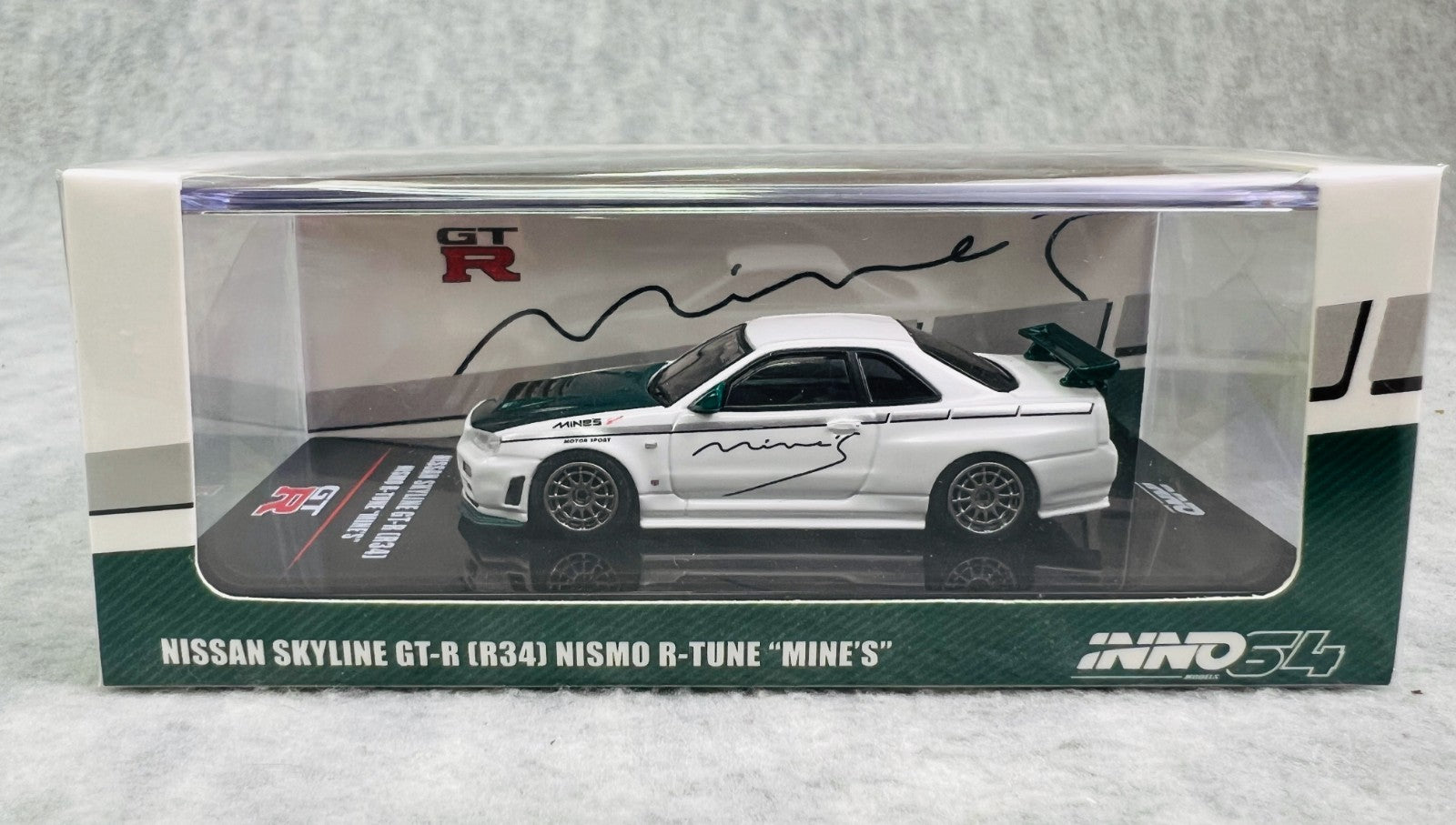 🎌🎌Inno 64 Nissan Skyline Gt-R R34 Nismo R-Tune 34 Mine'S With Green Carbon🎌🎌